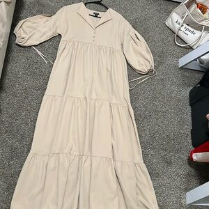 boohoo BUTTON THROUGH MAXI DRESS